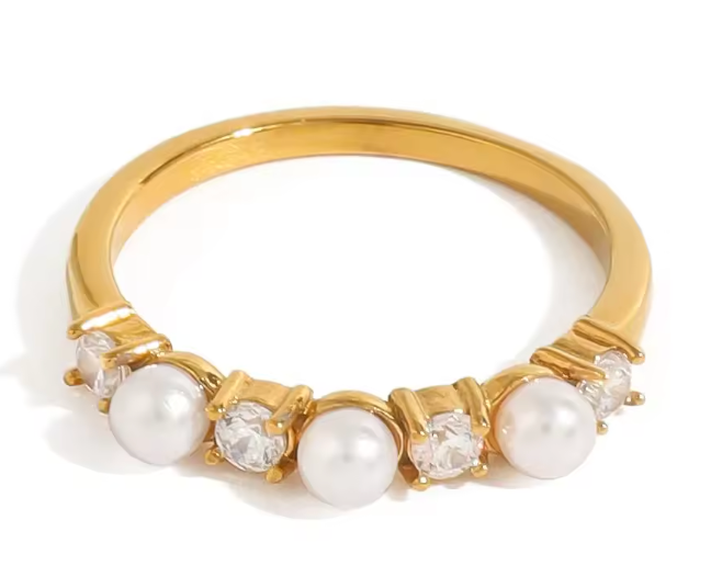 PEARL DIAMOND  RING