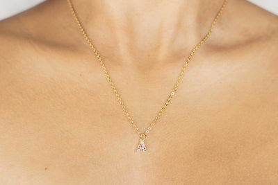 RAINBOW LETTER NECKLACE
