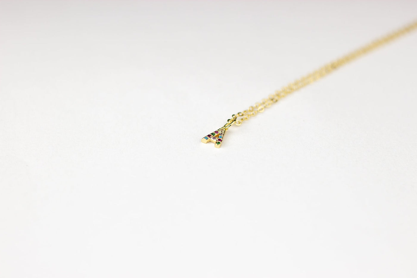RAINBOW LETTER NECKLACE