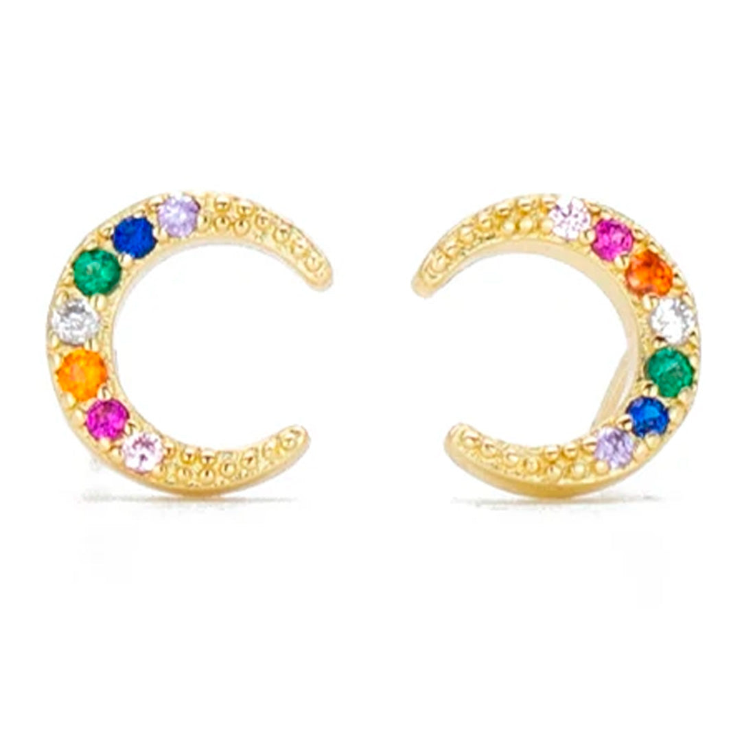 MOON RAINBOW STUDS