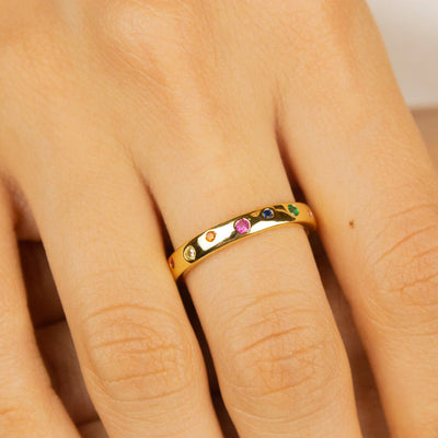 POLKA DOT RAINBOW RING