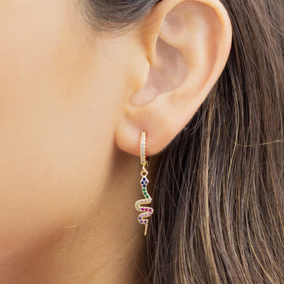 SNAKE RAINBOW EARRINGS