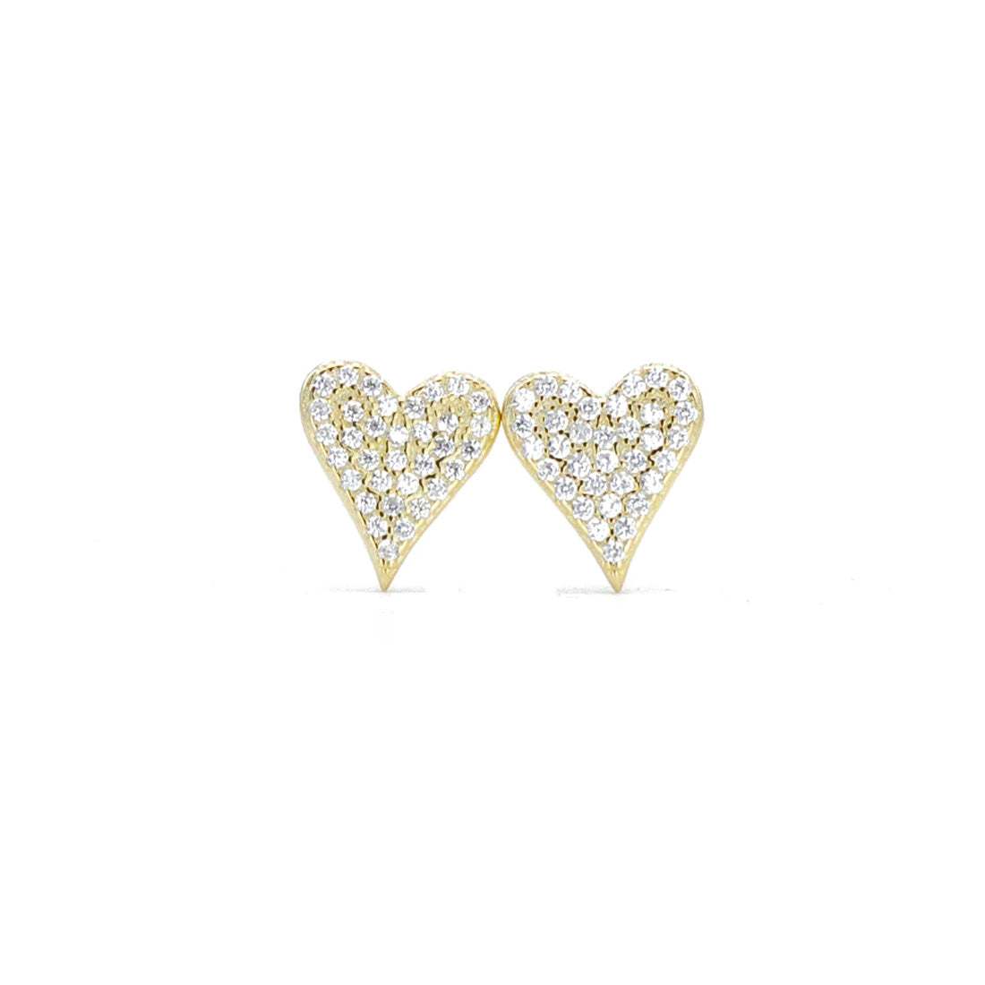 HEART ZIRCONIA STUDS