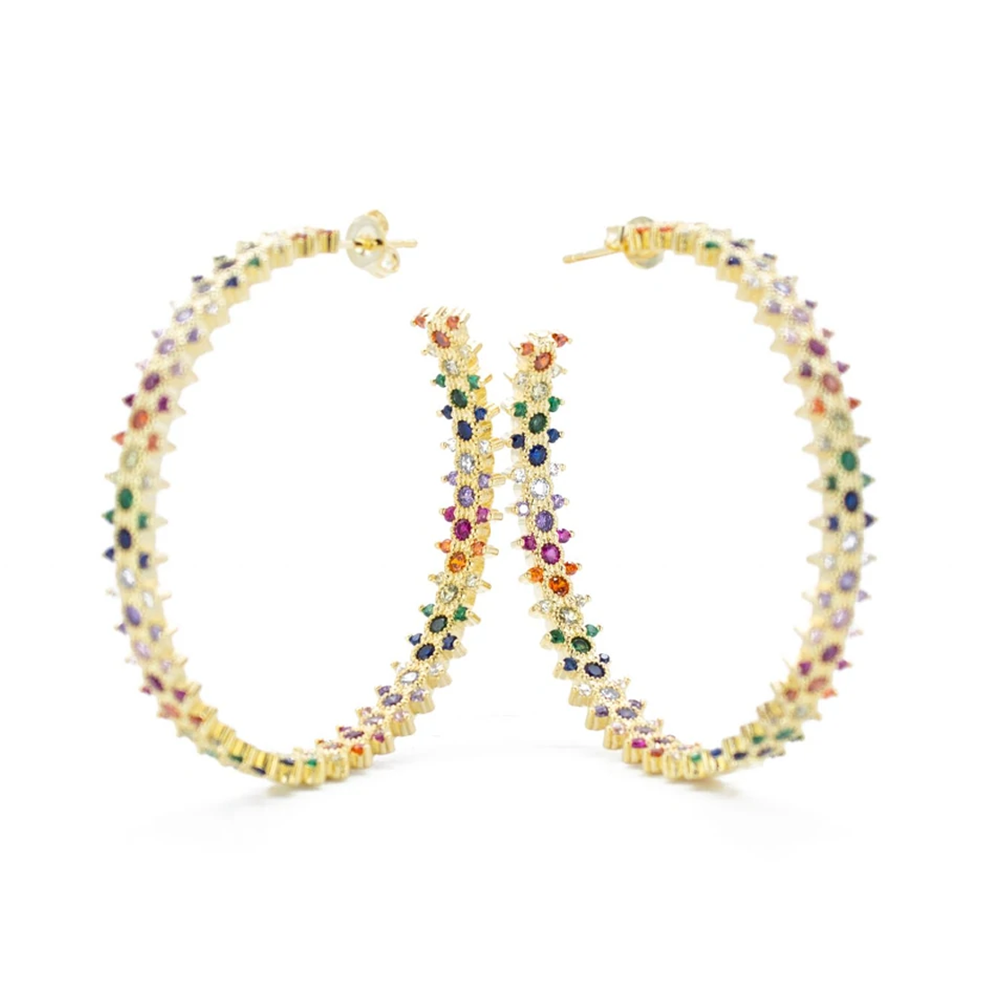 Ankara rainbow hoops