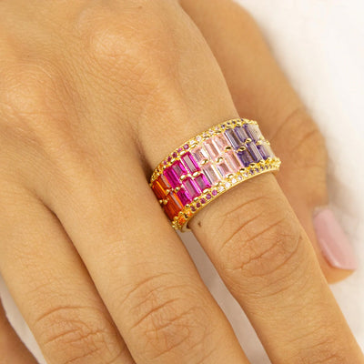 CROWN RAINBOW RING